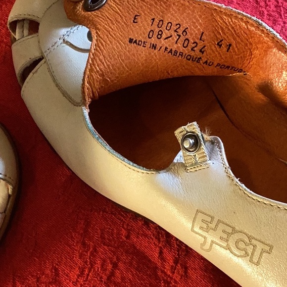 Eject Shoes Unusual Taupe Slingback Wedges from Portugal Size 10/ 41 - Picture 5 of 6